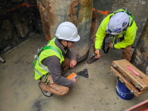mtc employees working on site